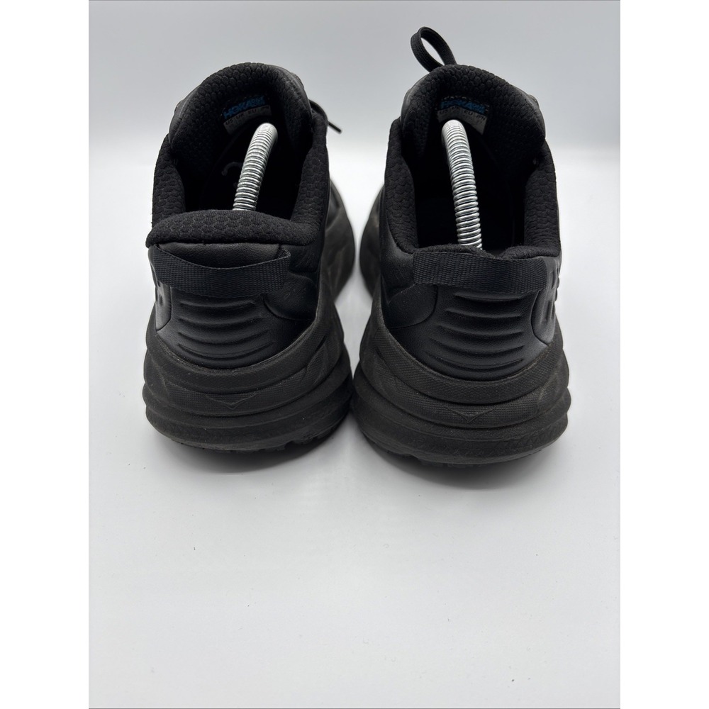 Hoka One One Bondi SR Shoes Womens Size 10 Black Leather Workwear No Insoles - Picture 4 of 11
